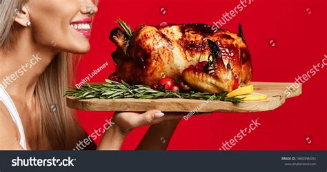 Closeup Smiling Sexy Blonde Woman Holding Stock Photo Shutterstock