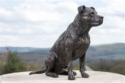 Bronze American Staffordshire Bull Terrier Sculpture | Staffy Dog Statue