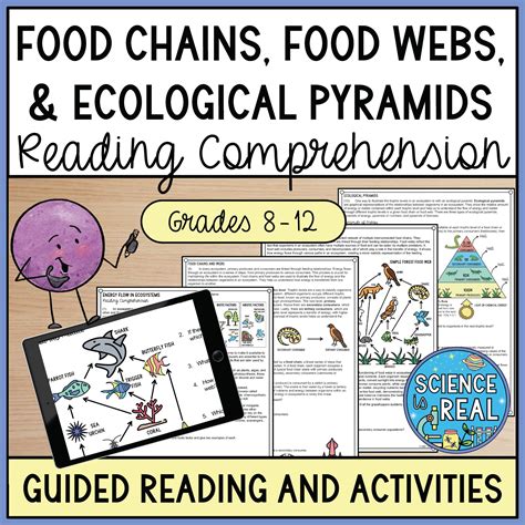 Food Chains Food Webs And Energy Pyramids Reading Comprehension