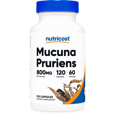 Nutricost Mucuna Pruriens 800mg 120 Capsule Supplement Bb