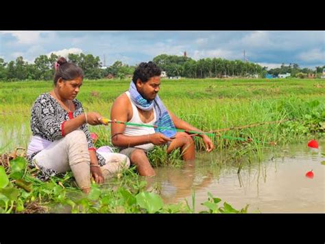 Amazing Fishing Video Indian Woman Man Unbelievable Hook Fishing In