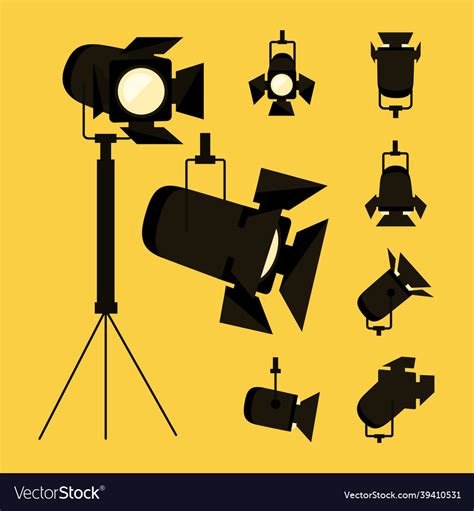 Spotlights Icon Group Royalty Free Vector Image