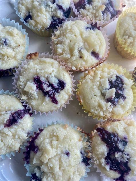 Blueberry Lemon Sour Cream Muffins Flypeachpie