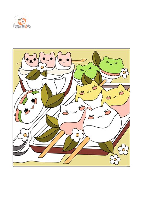 Marshmallow Coloring Page Coloring For