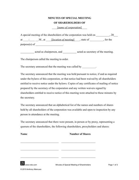 Corporate Records Handbook The Meetings Minutes Resolutions 1