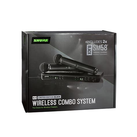 Snapklik.com : Shure BLX288/SM58 Limited Edition Black Wireless ...
