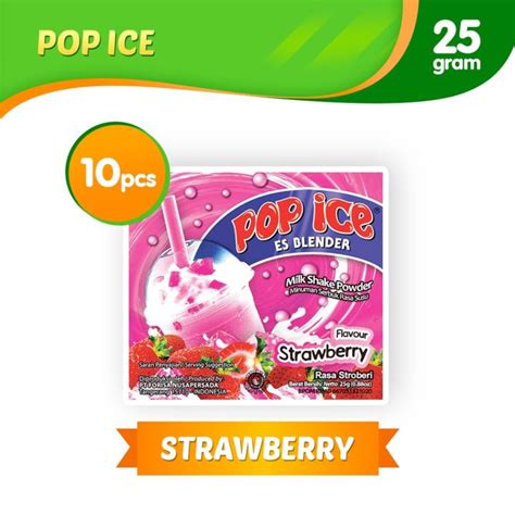 Pop Ice Strawberry 25gr Isi 10 Per Renceng Lazada Indonesia