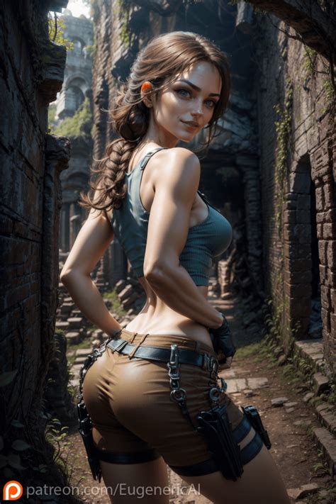 Tomb Raider Hot Hentai Brown Hair Lara Croft Ai Generated Ai Hands Ai Generated Long