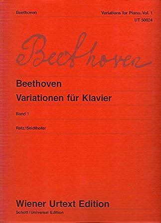 BEETHOVEN Variaciones Completas 1º para Piano Urtext Ratz