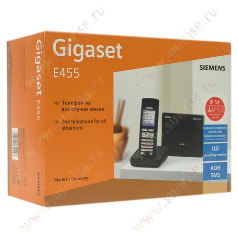 Радиотелефон Siemens Gigaset E455 DECT темно синий АОН цв дисплей