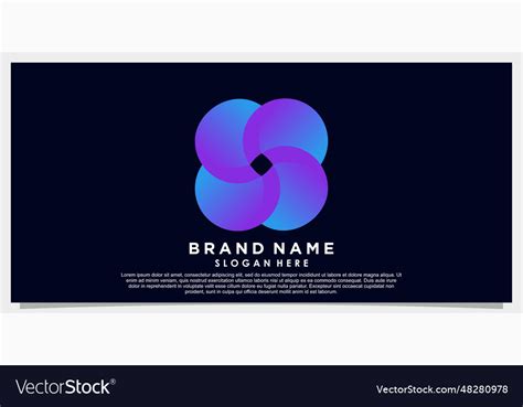 Brand name logo design with creative concept Vector Image