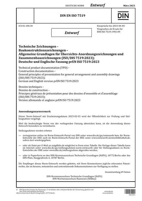 DIN EN ISO 7519 - DRAFT
