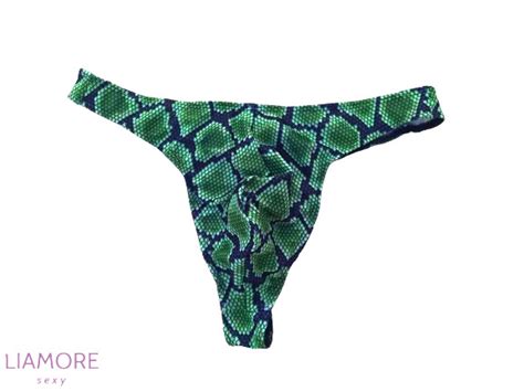 Boston férfi tanga kígyó mintás Liamore Sexy bikini tang