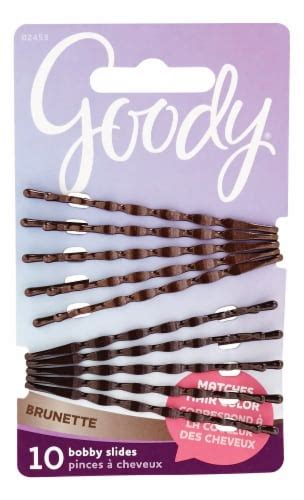 Goody Womens Wavy Brunette Bobby Slides 10 Ct Frys Food Stores