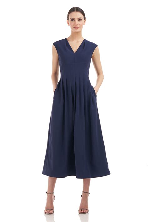 Simone T-Length Dress – Kay Unger