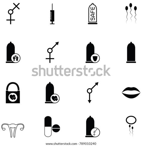 Safe Sex Icon Set Stock Vector Royalty Free Shutterstock