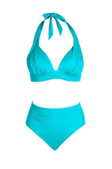 Beria Kadın Yarım Dolgulu Turkuaz Yüksek Bel Bikini Takımı Fiyatı Yorumları Trendyol