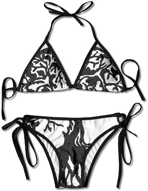 Rtyrtyrty Swimsuit Triangle Bikini The Mysterious Black Tree Summer Sexy Triangle Thong Piece