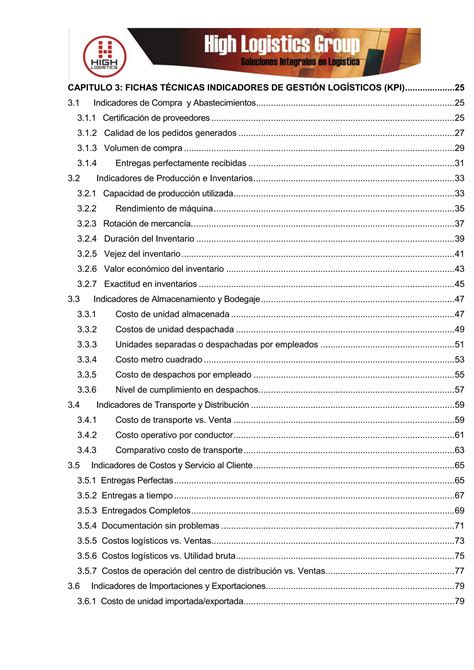 Indicadores De La Gestion Logistica Pdf