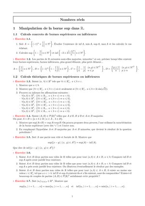 Suites Td Maths Avec Corrig D Taill Univ Lille Lyc E Pierre De