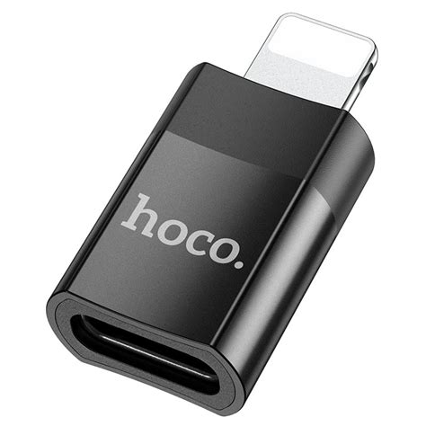 Adaptador Lightning a Tipo C Hoco Ua17 Negro - Prophone