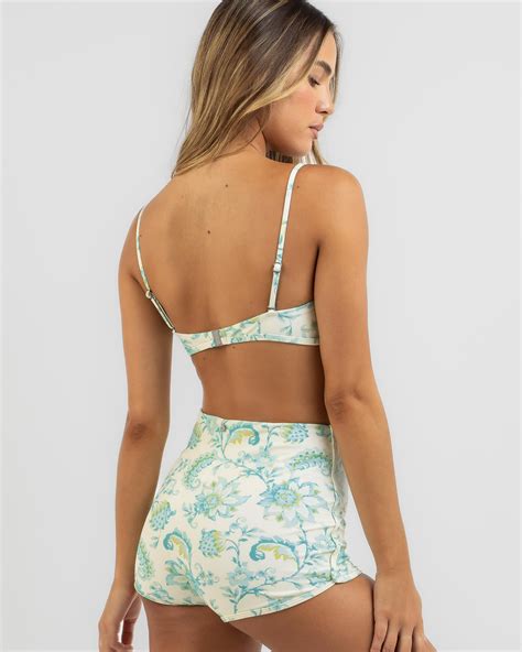 Shop Rhythm Cairo Crop Bikini Top In Blue Fast Shipping Easy Returns City Beach Australia