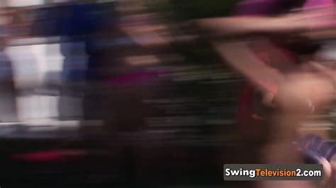 Naked Swingers Are Playing Softcore Sex Games Outdoors Just For Fun