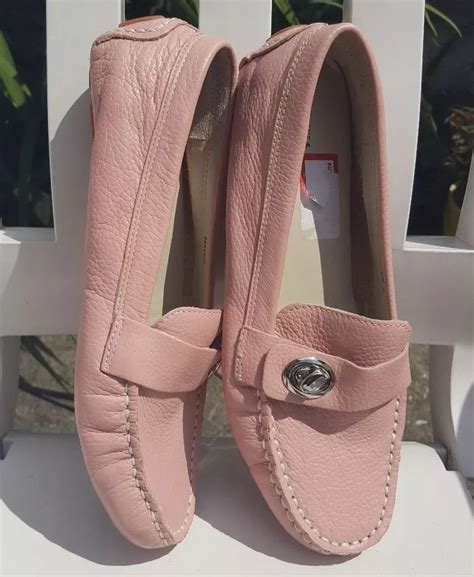 Marks And Spencer Light Pink Leather Driver Moccasin Loafer Shoes Size 3 Uk Ebay With Images