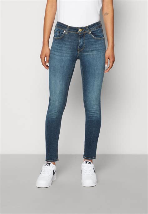 vero moda vmlux mid rise vaqueros pitillo dark blue denimazul