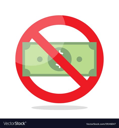 No money sign Royalty Free Vector Image - VectorStock