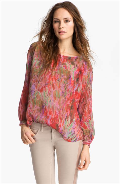 Haute Hippie Print Silk Blouse Nordstrom