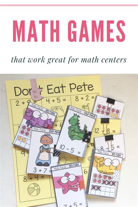 ideas  math centers   increase math fact fluency