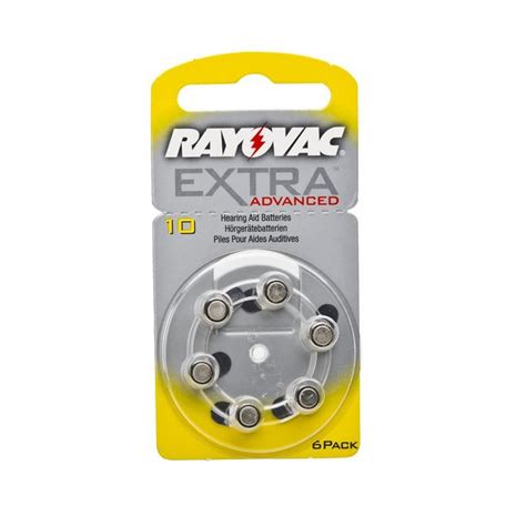 Rayovac Extra Advanced 10 PR70 Hörgeräte Batterie 6er Blis