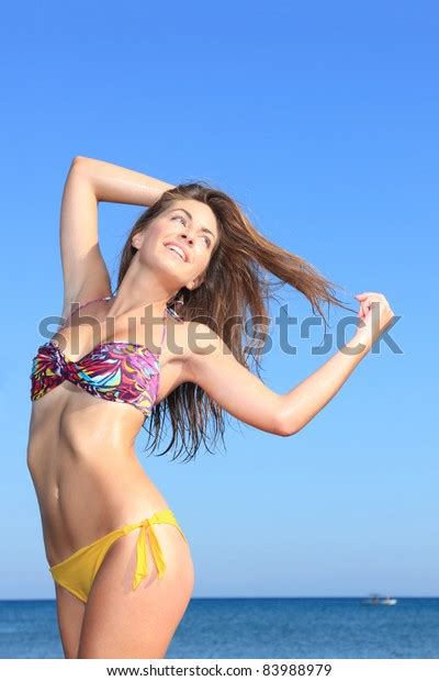 Sexy Bikini Model Posing On Beach Stock Photo Shutterstock