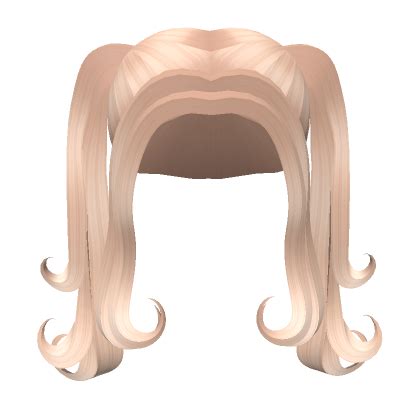 Curl Pigtails With Long Bangs Blonde Roblox