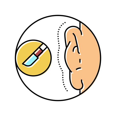 Otoplasty Surgery Color Icon Vector Illustration Vector Art At