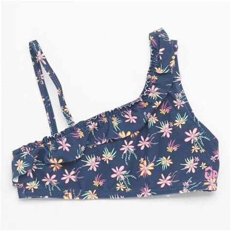 Top Bikini Asimétrico Up Marino Parte De Arriba Niña Sprinter