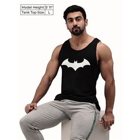 Buy The Souled Store Men Official Dc Batman Logo Black Tank Tops Online