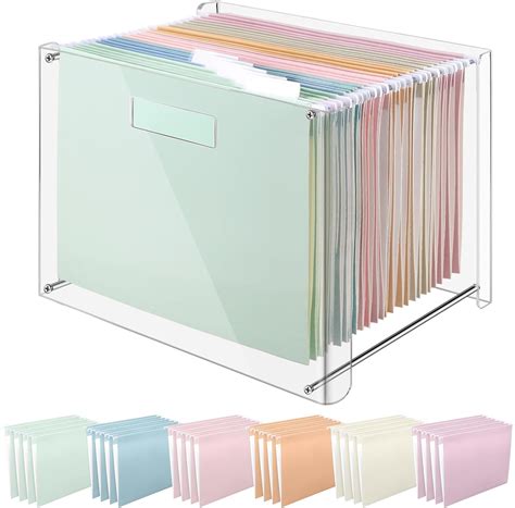 Dispowreath 24 Hanging File Folder With Acrylic Organizer