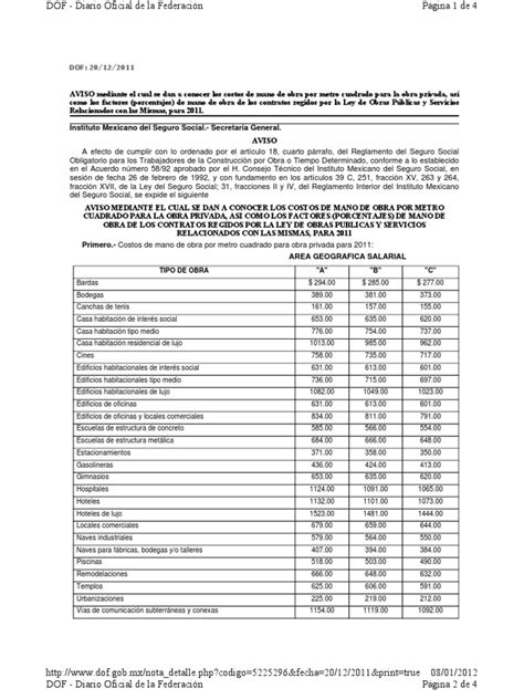 Pdf Factores De Mano De Obra Imss Dokumen Tips