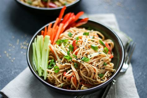 Cold Sesame Noodles With Crunchy Vegetables Recipe The Wanderlust Kitchen