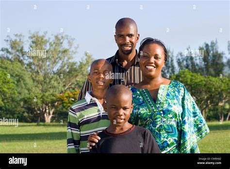 happy african family portrait outdoors Stock Photo - Alamy