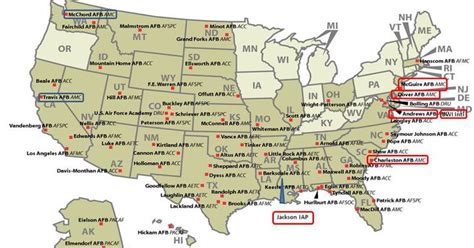 Map Of Us Air Force Bases In Germany United States Map