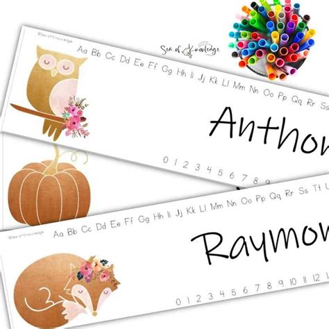 Free Printable Name Tags With Fall Leaves