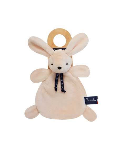 Doudou ivoire lapin Les Dorlotin fabriqué en France Maïlou Tradition