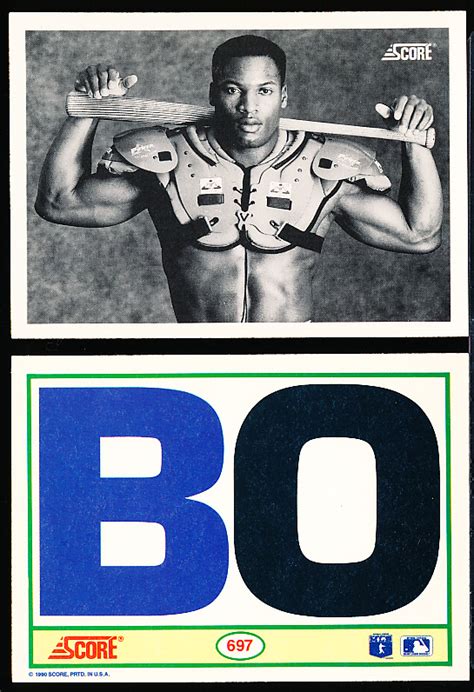 Lot Detail 1990 Score Bsbl 697 Bo Jackson Bbfb 4 Cards
