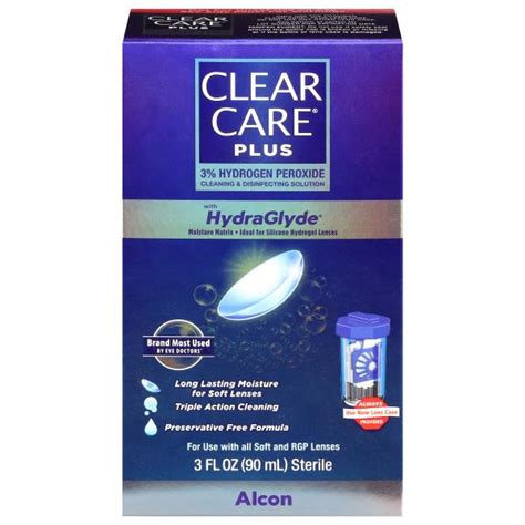 Clear Care Plus Cleaning And Disinfecting Solution With Hydraglyde 3 Hydrogen Peroxide Publix