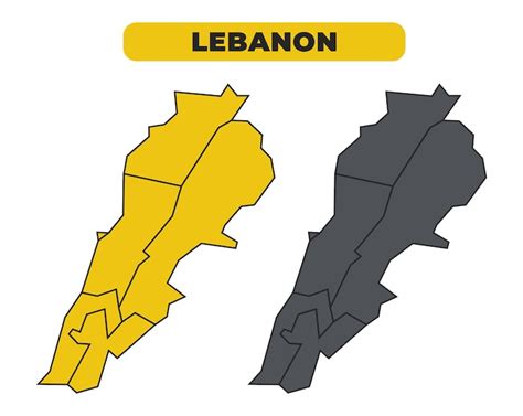lebanon border map vectors   high quality vectors