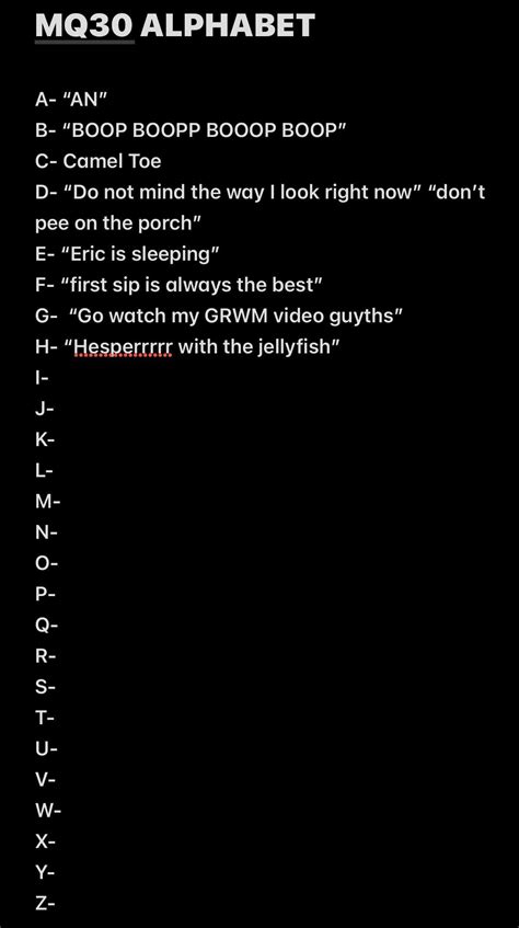 MQ30 ALPHABET !! : r/exposemakeupqueenn30