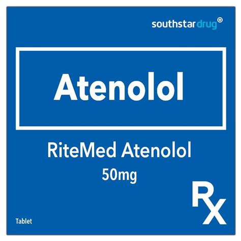 Buy Rx Ritemed Atenolol 50 Mg Tablet Online Southstar Drug